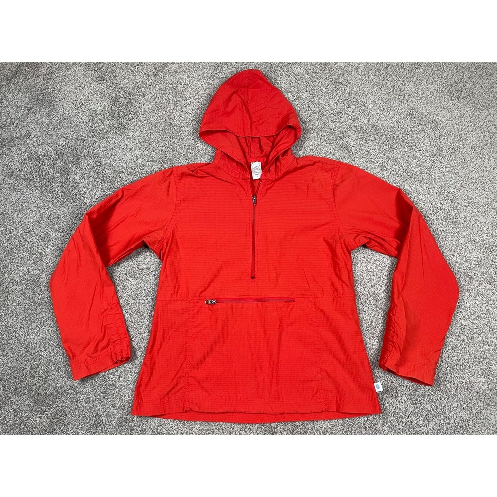 Patagonia Jacket Womens Small Water Girl Ripstop 1/2 Zip Pocket Hood Gorp Core